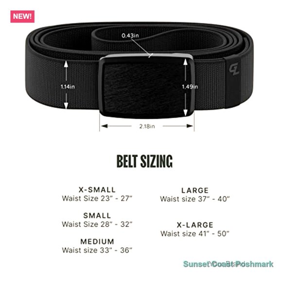 Adjustable Elastic Belt with Magnetic Flat Clasp, Low Profile Fit